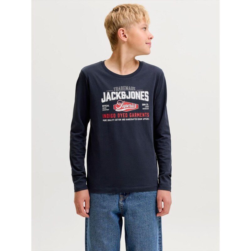 Jack & Jones Junior Tričko marine modrá / červená / bílá