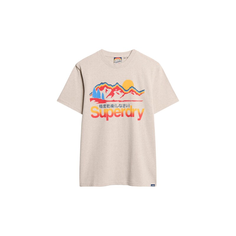 Superdry & Co Tričko Great Outdoors světlemodrá / režná /