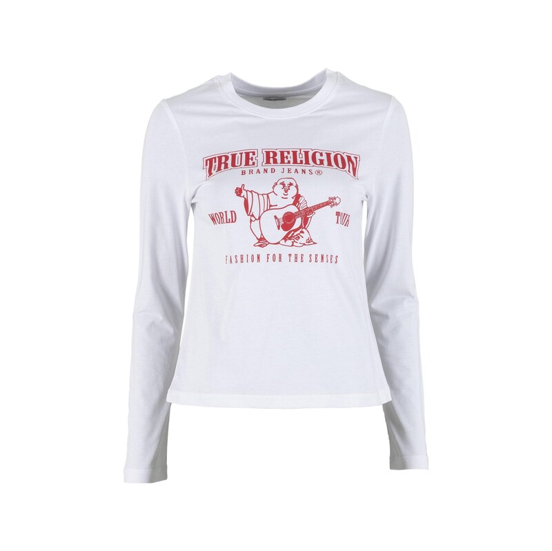 True Religion Tričko tmavě červená / bílá