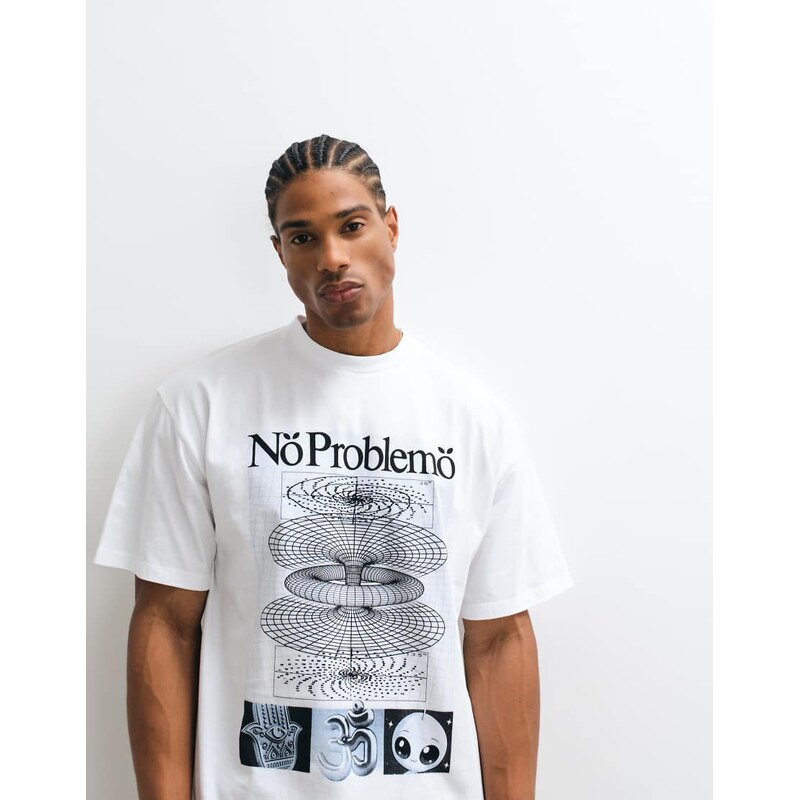 No Problemo 100% cotton Energy t-shirt with back print in white