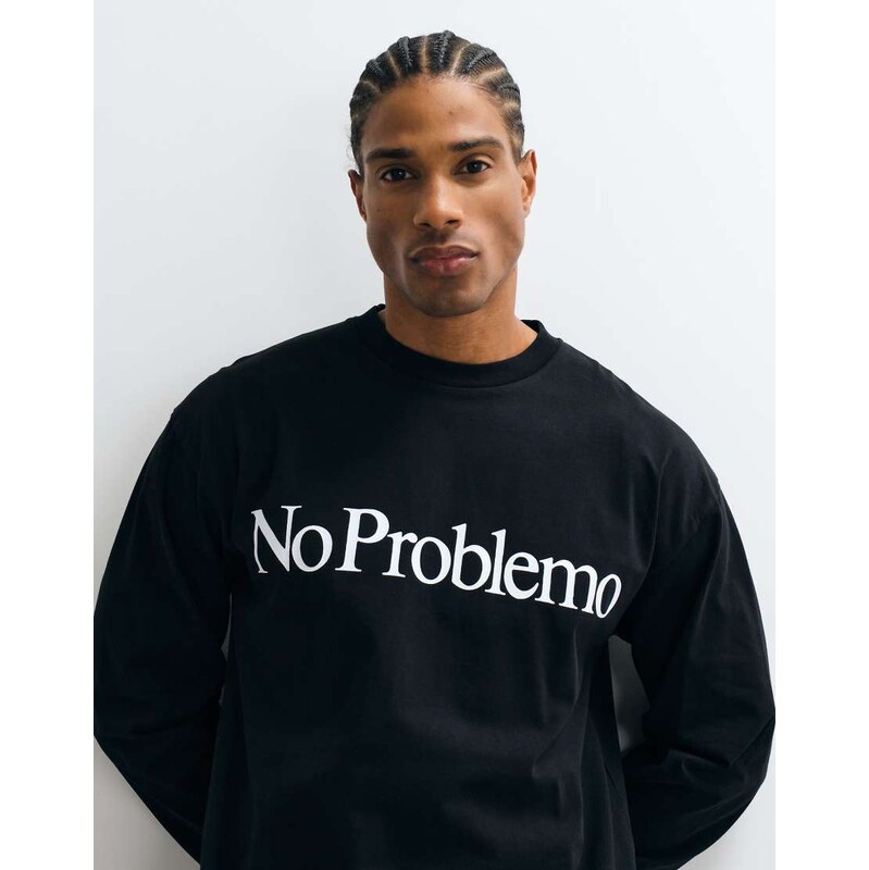 No Problemo 100% cotton long sleeve t-shirt with large front