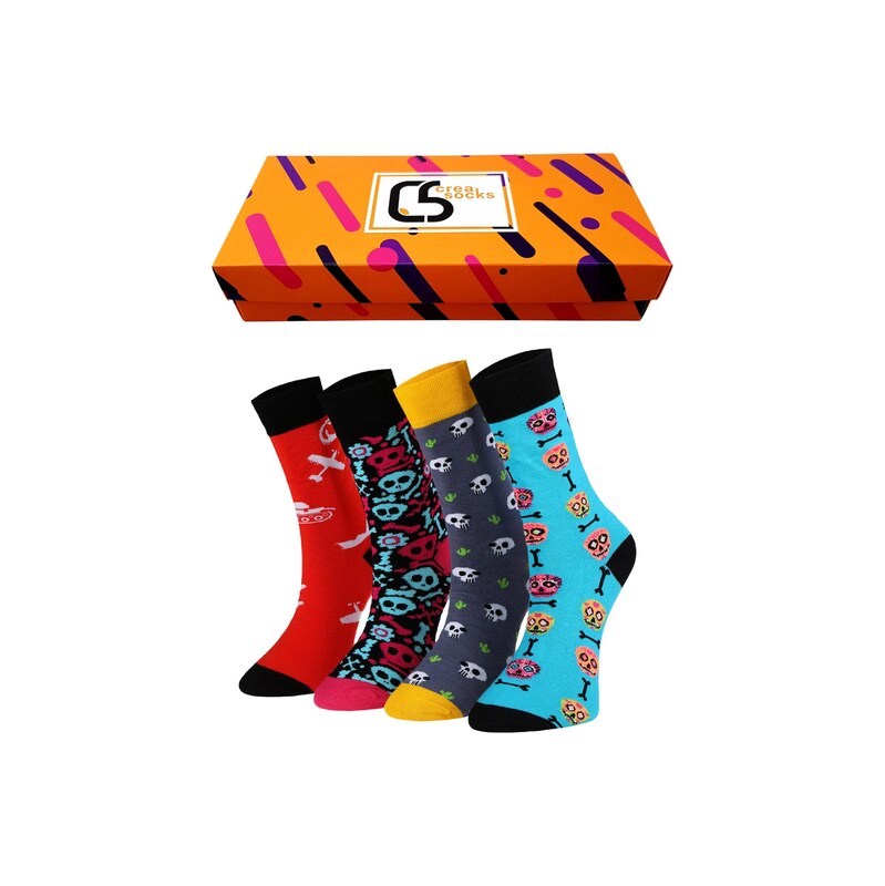 Crea Socks Ponožky Schädel mix barev