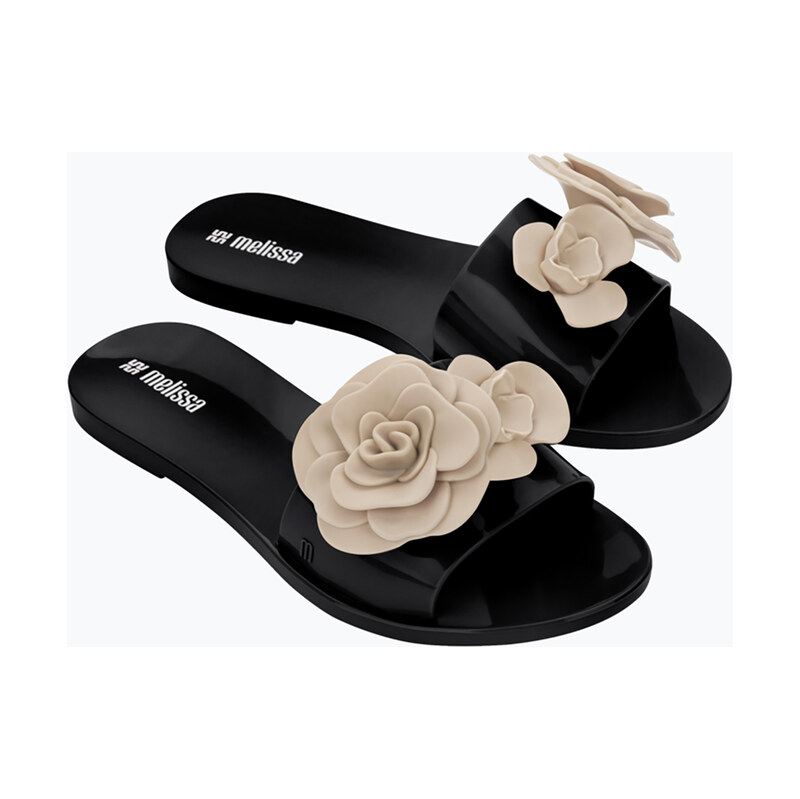 Dámské nazouváky Melissa Babe Petals Ad black/beige