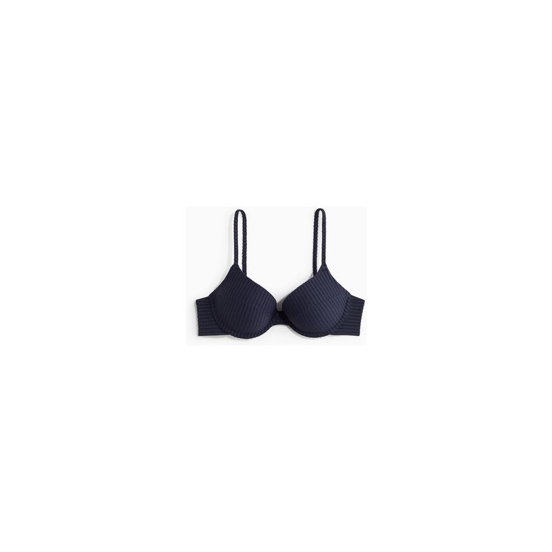 H&M - Bikinová podprsenka push-up - Námořnická Modř