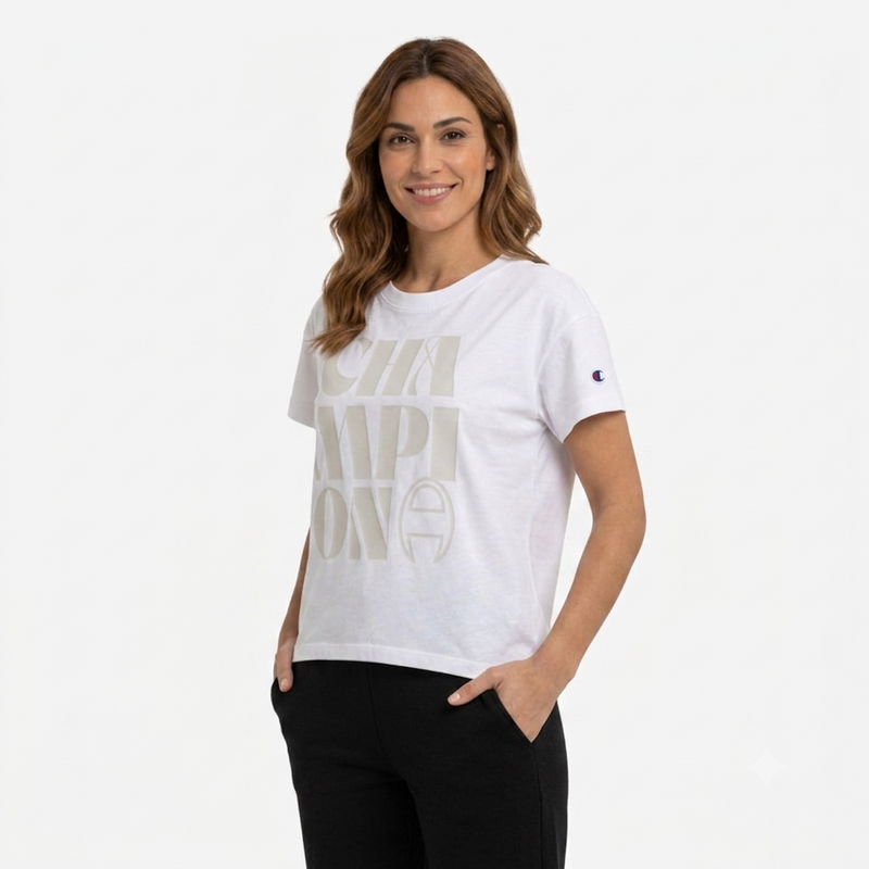 Champion SS Tee W WHITE
