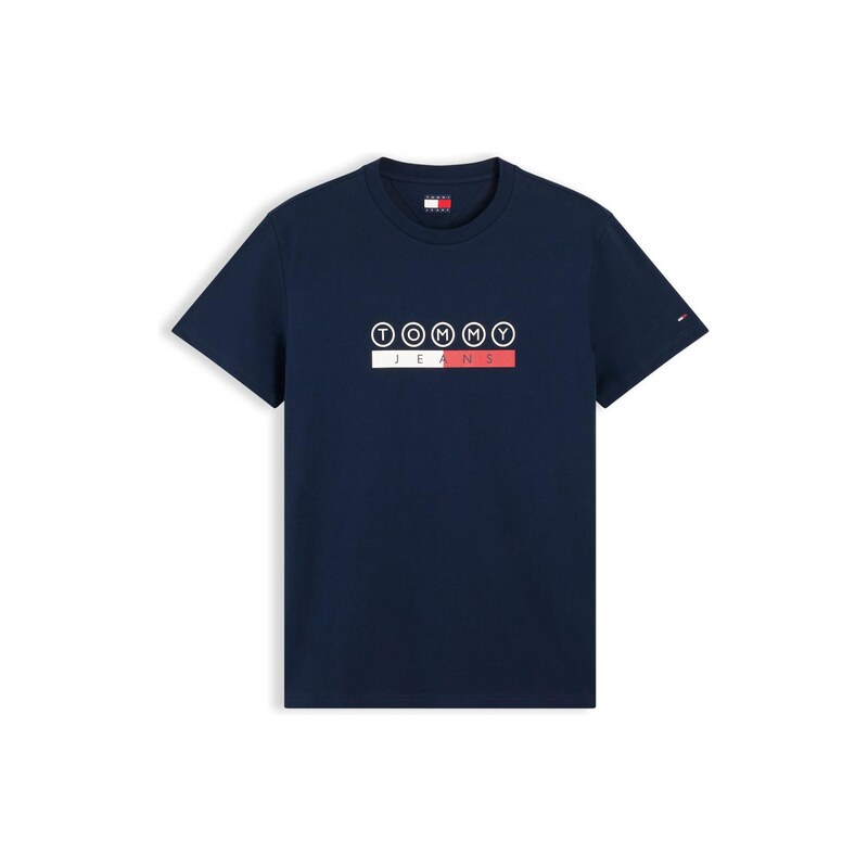 Tommy Jeans Tričko DNA námořnická modř / červená třešeň / bílá