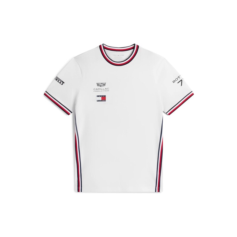 TOMMY HILFIGER Tričko Bottas Replica červená / černá / bílá