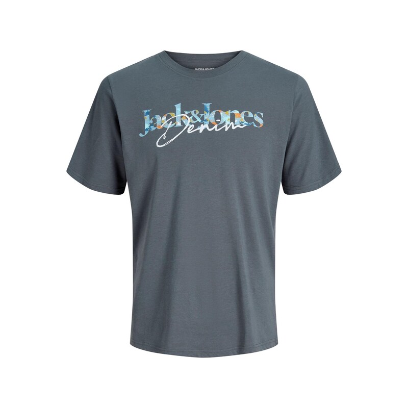 JACK & JONES Tričko JJTOM světlemodrá / šedá / oranžová / bílá