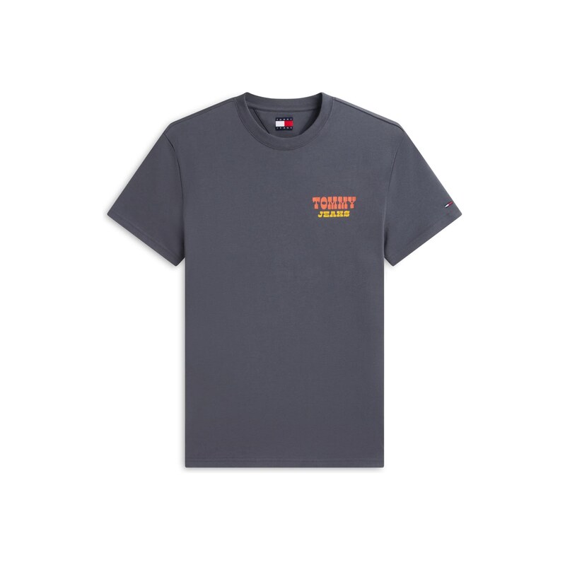Tommy Jeans Tričko opálová / žlutá / tmavě šedá / jasně červená
