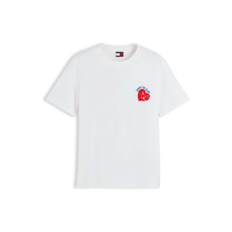 Tommy Jeans Tričko královská modrá / červená / bílá