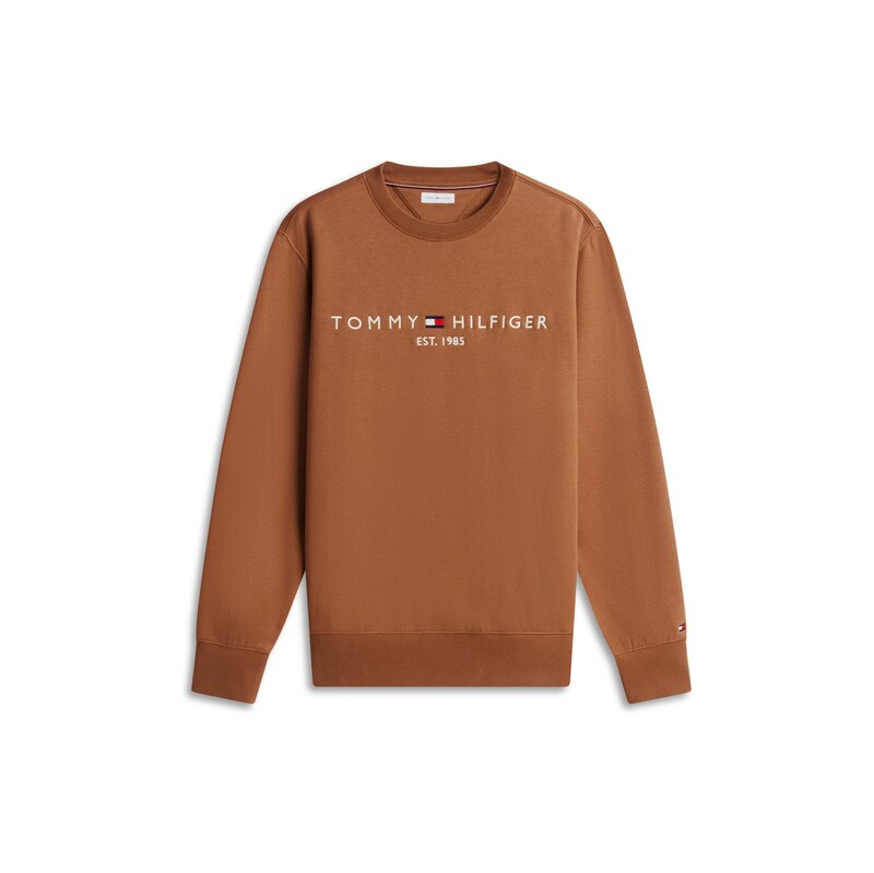 TOMMY HILFIGER Mikina hnědá / bílá