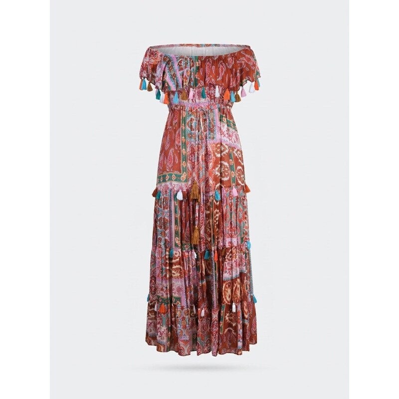 Miss June Šaty Robe Longue Liliana mix barev