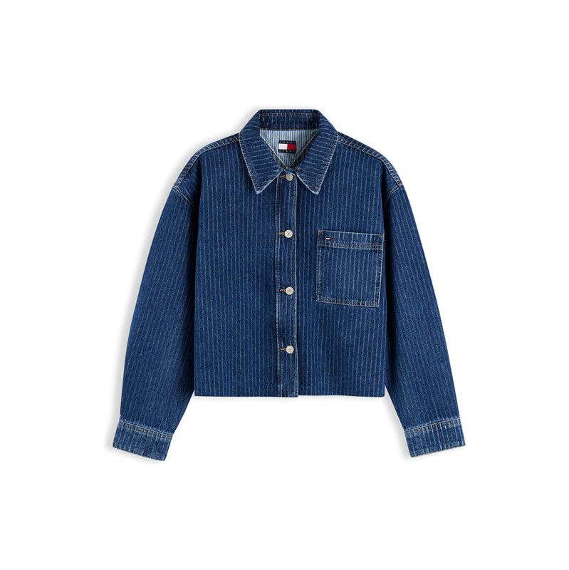 Tommy Jeans Přechodná bunda modrá džínovina / světlemodrá