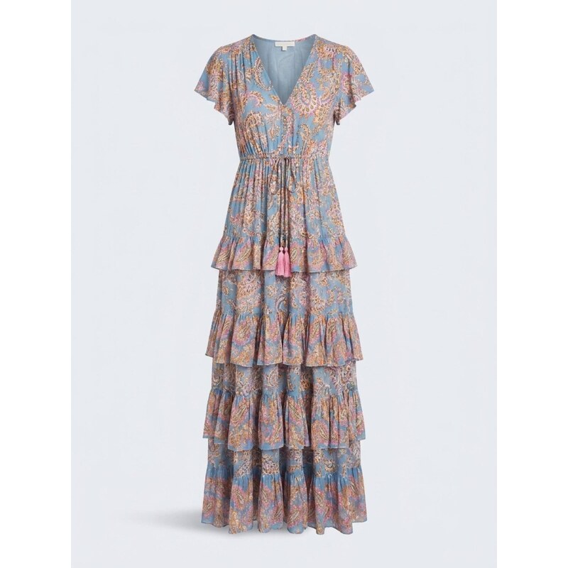 Miss June Šaty Robe Longue Anakarina modrá