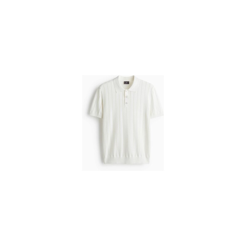 H&M - Tops texturou Regular Fit - Bílá
