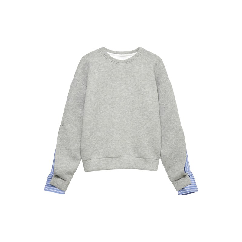 VERO MODA Mikina VMMORGAN opálová / šedá / bílá