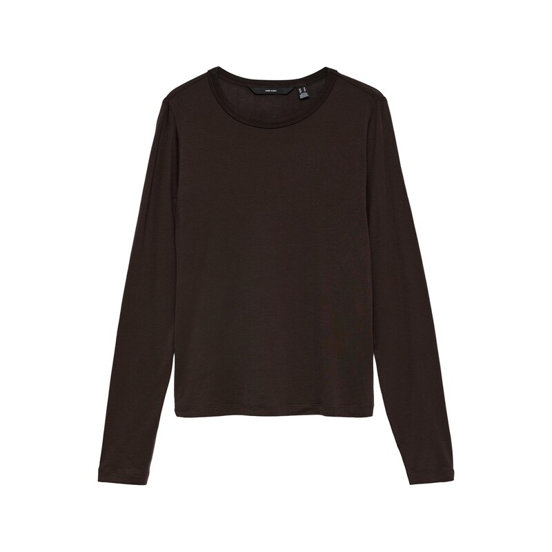 VERO MODA Tričko VMADA tmavě hnědá