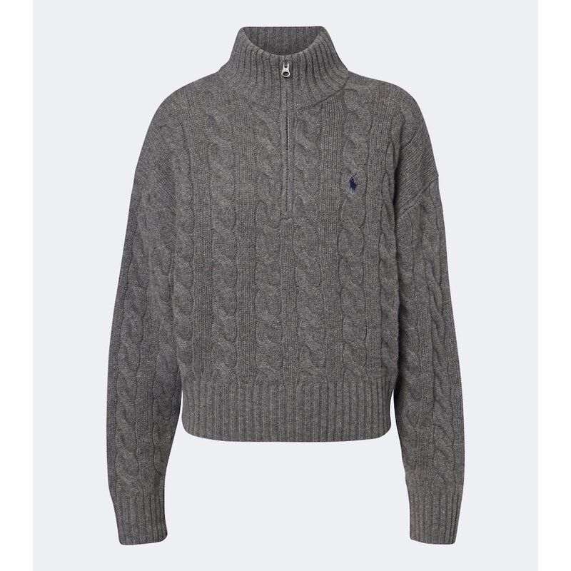 Polo Ralph Lauren Cable-knit wool-blend half-zip sweater