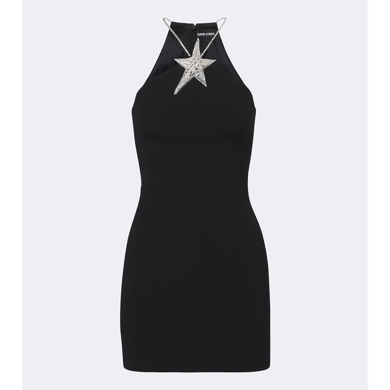 David Koma Embellished halterneck minidress