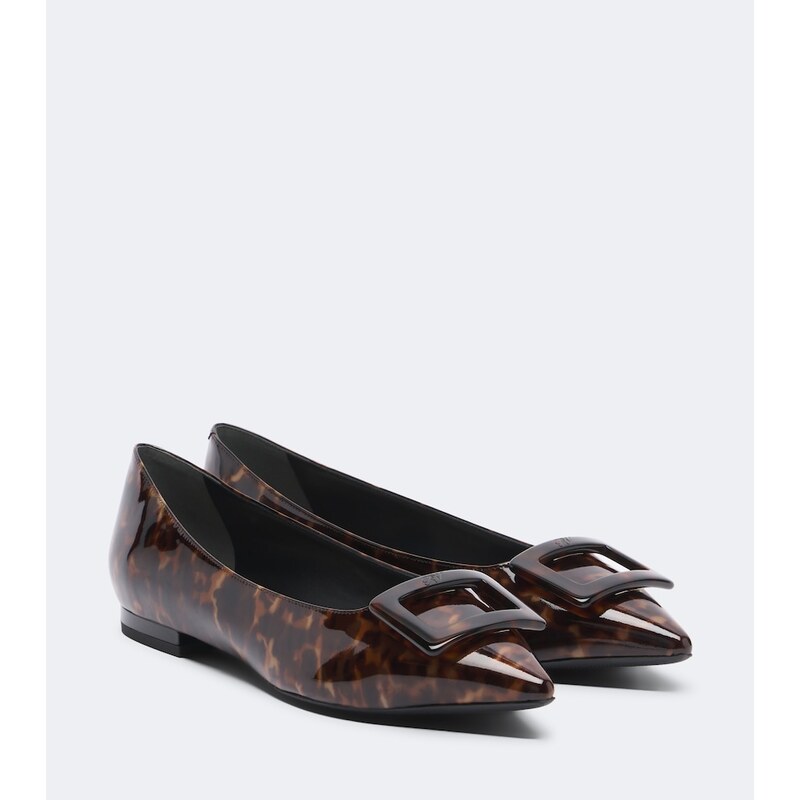 Roger Vivier Gommettine patent leather ballet flats