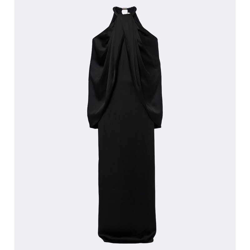 Stella McCartney Caped satin halterneck gown