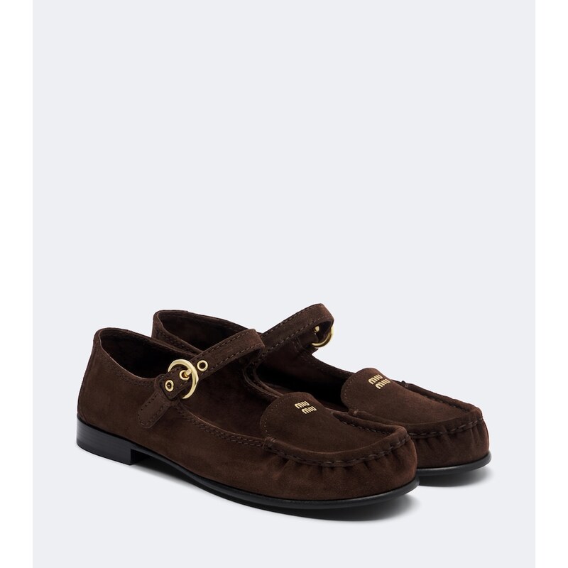 Miu Miu Suede ballerina flats