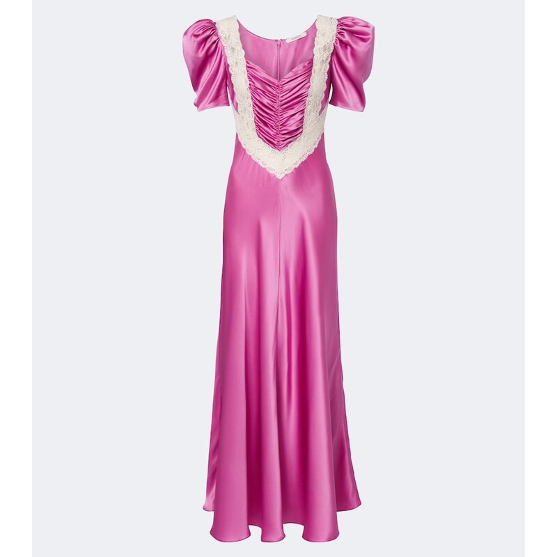 Rodarte Lace-trimmed silk cocktail dress