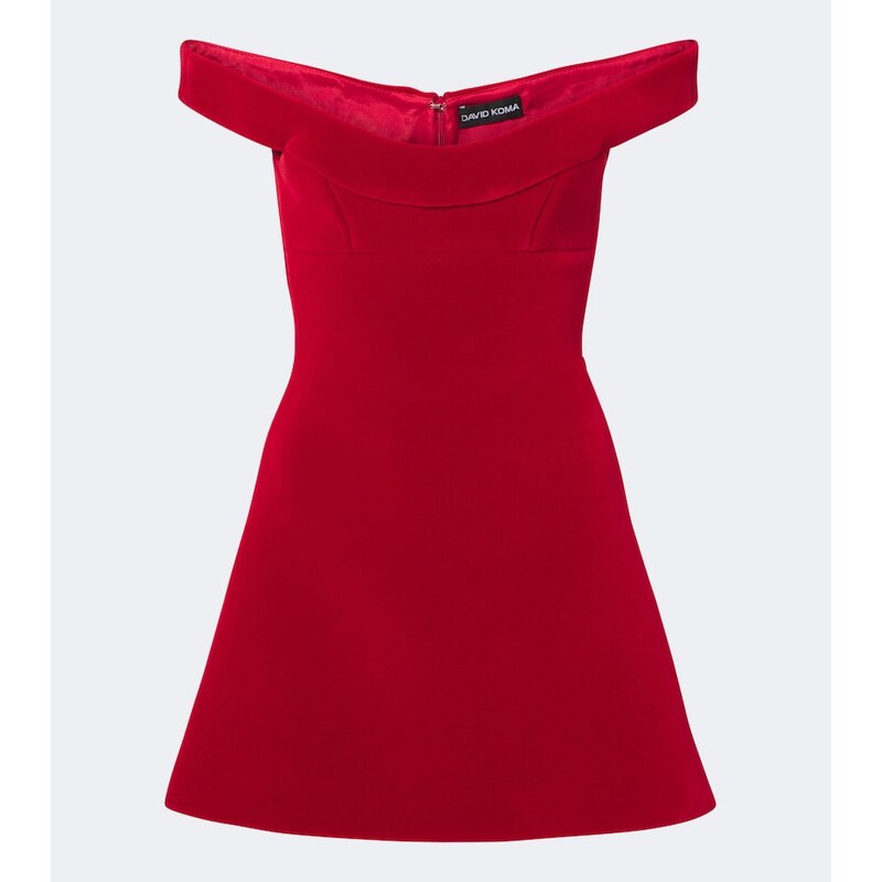 David Koma Off-shoulder velvet minidress