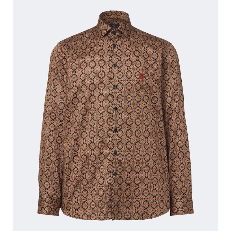 Etro Printed cotton poplin shirt