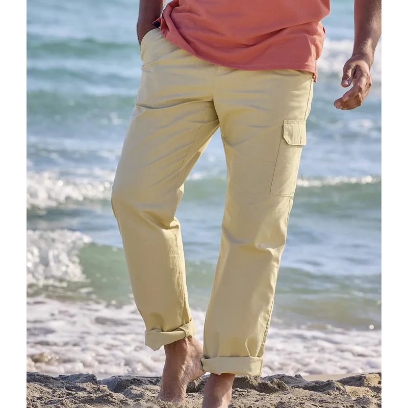 Cargo kalhoty z plátna Atlas For Men Béžová