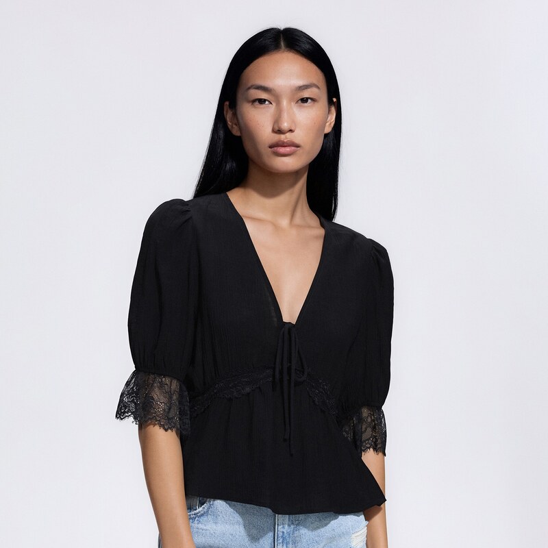 Reserved - LADIES` BLOUSE - černý