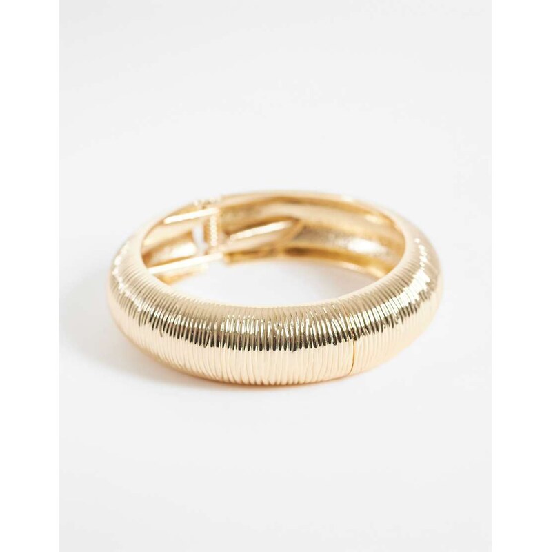 ASOS DESIGN bangle with vintage-texture in gold tone