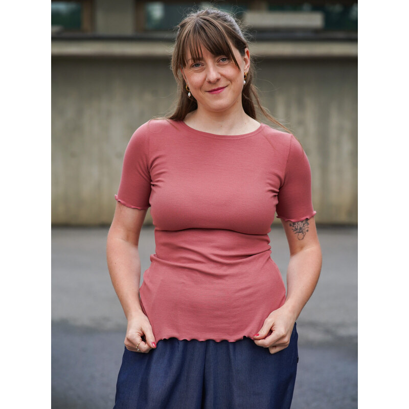 MINILE Tričko Shape Pastel Rose - XS