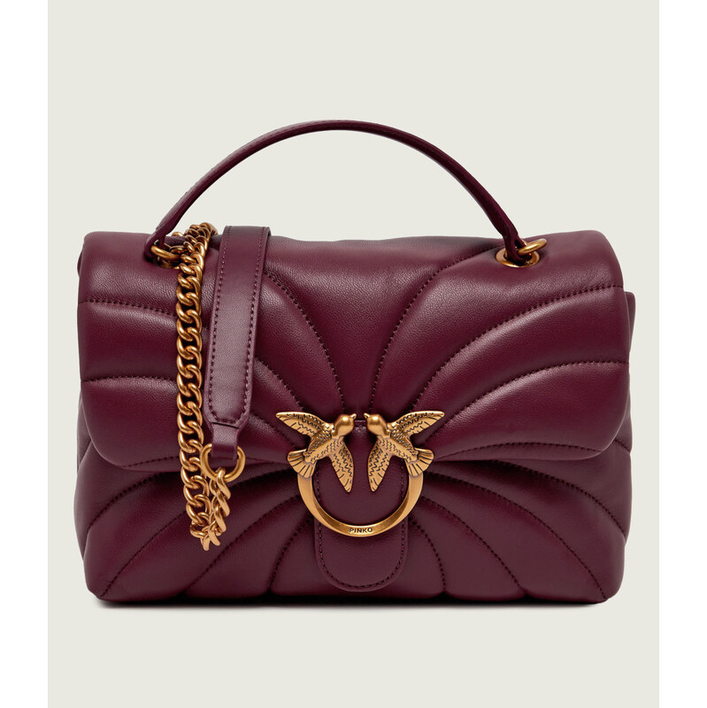 Pinko Kožená kabelka na rameno Love Puff Classic Cl