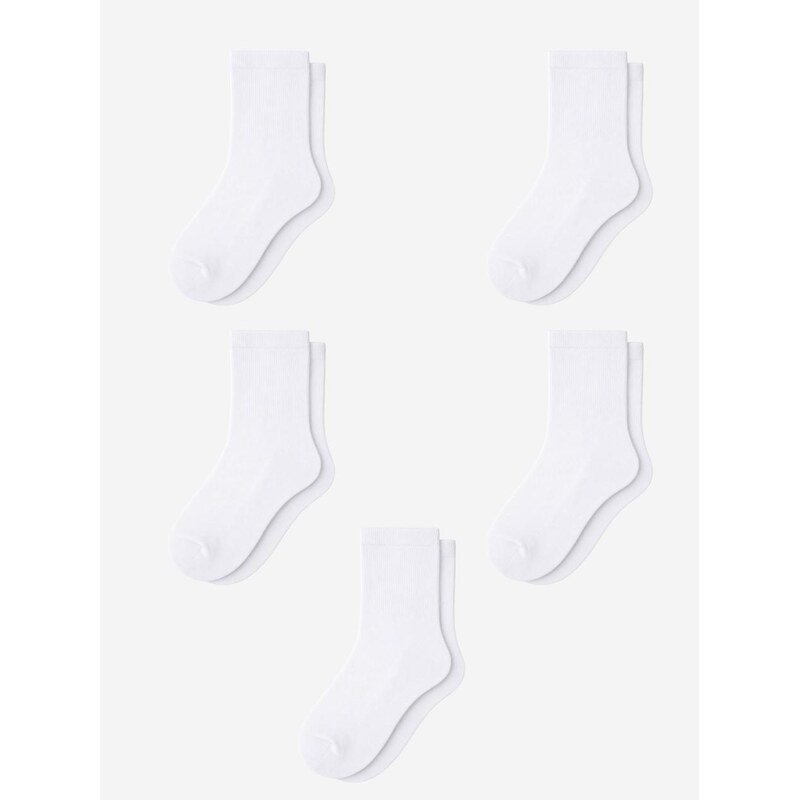 Sada 5 párů bílých dámských ponožek Urban Socks