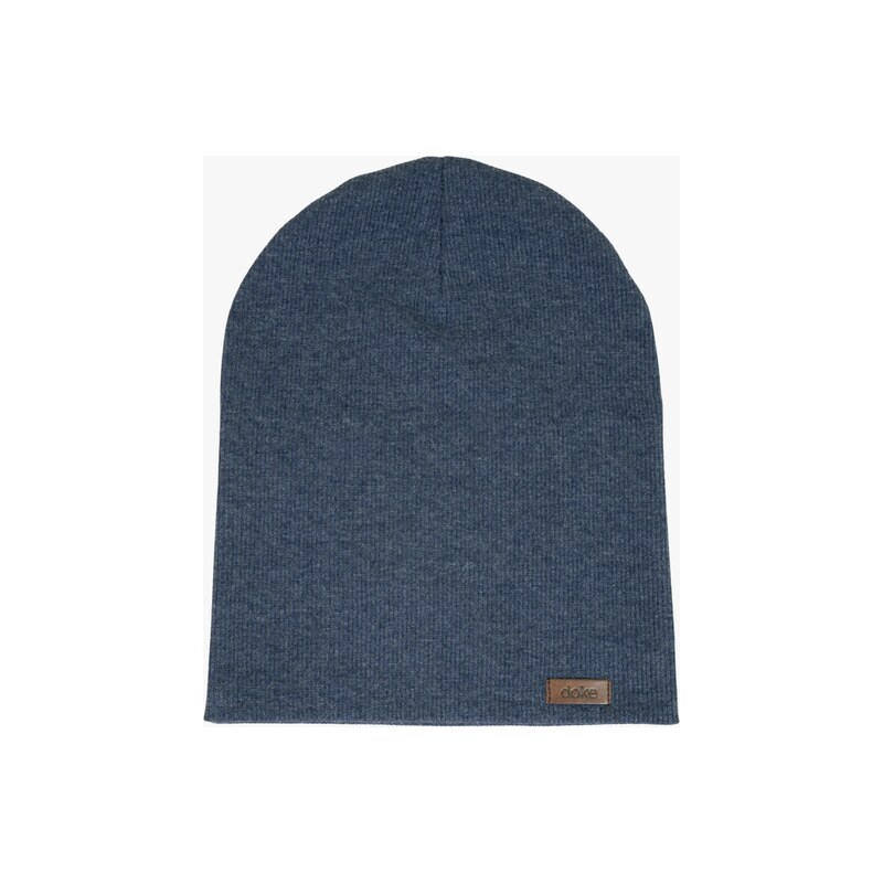 DOKE Dětská bavlněná čepice rib jeans
