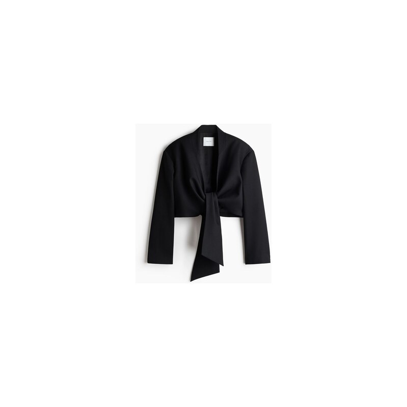 H&M - Cropped sakos vázačkami - Černá