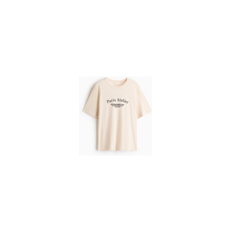 H&M - Tričkos potiskem - Světle Béžová/Paris Atelier