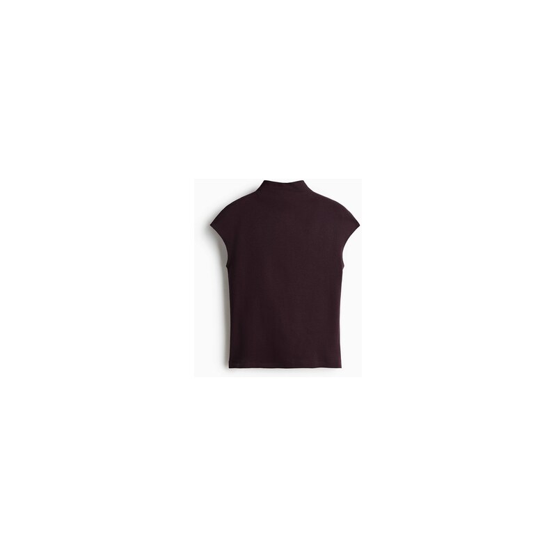 H&M - Žerzejový top se stojáčkem - Tmavě Fialová