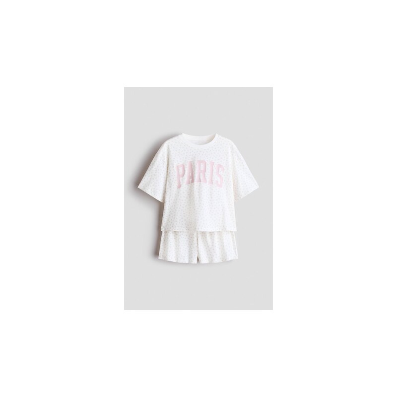 H&M - Bavlněné pyžamo - White/Paris