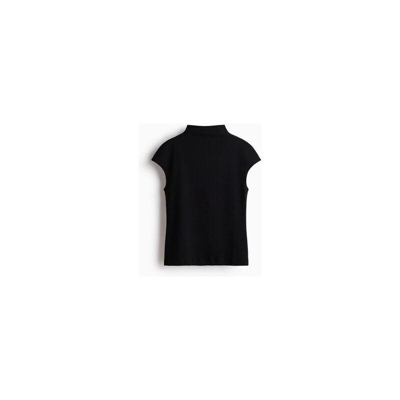 H&M - Žerzejový top se stojáčkem - Černá