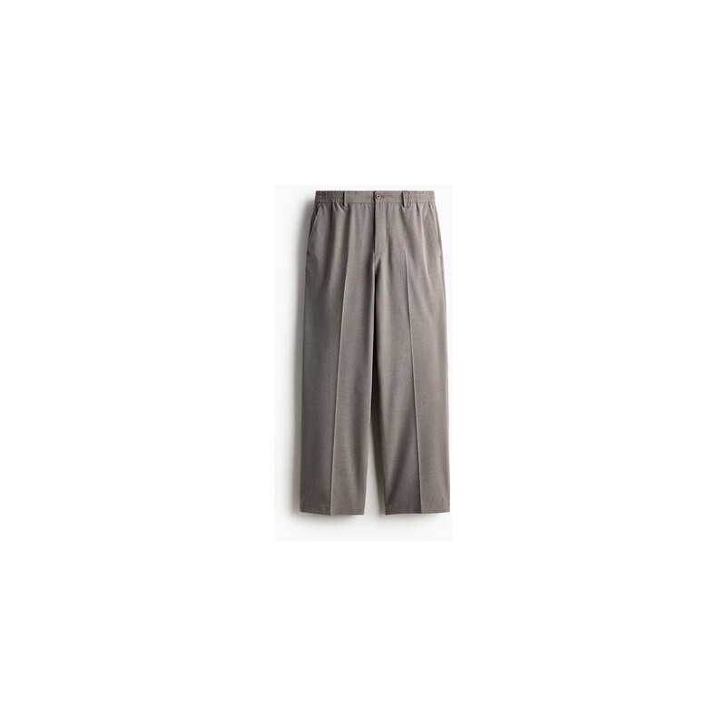 H&M - Kalhoty Relaxed Fit - Tmavá Šedobéžová