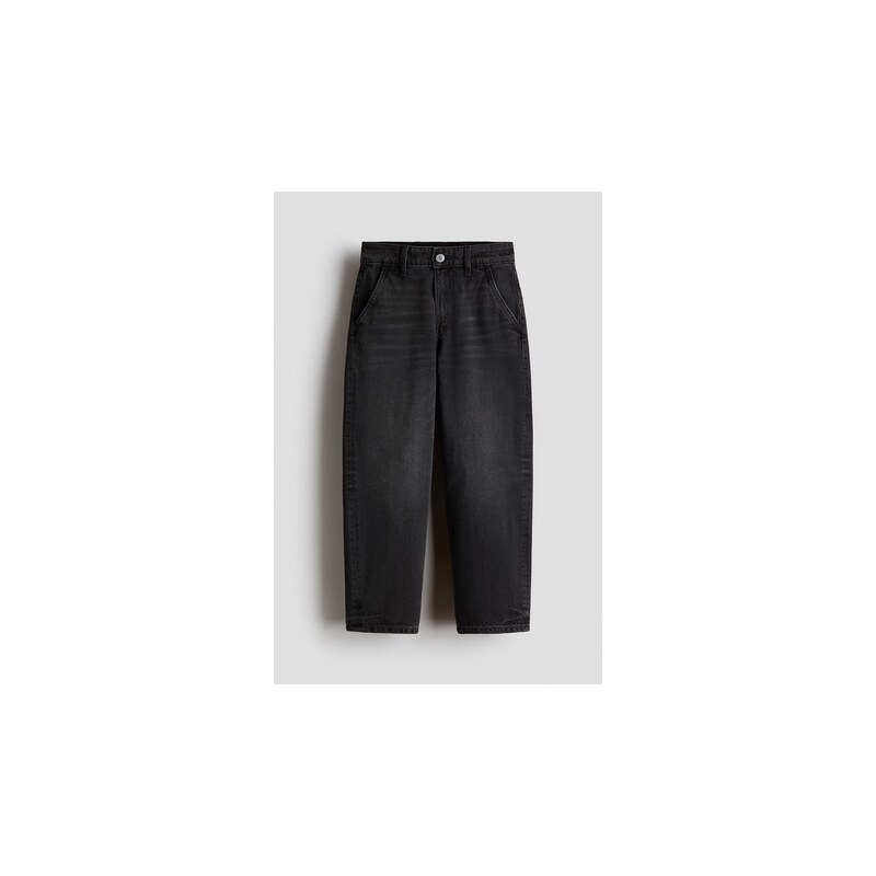 H&M - Wide Leg Low Jeans - Černý Denim