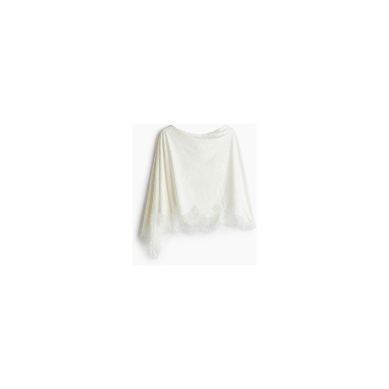 H&M - Pelerínkový top odhalující rameno - Slonovinová