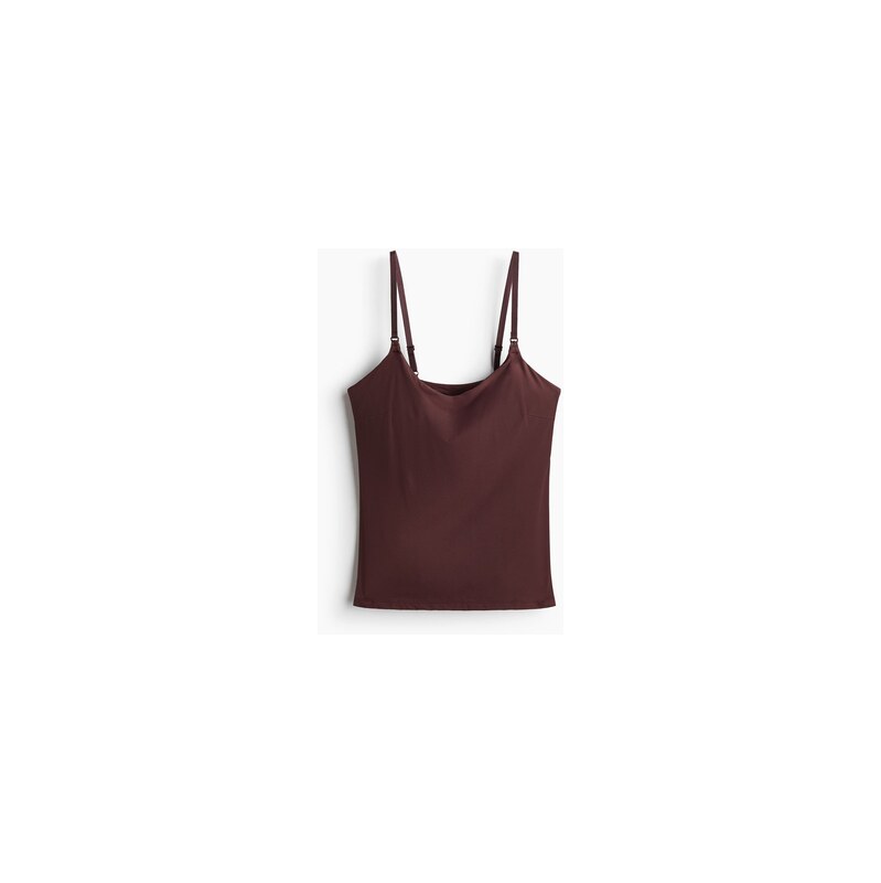 H&M - MAMA Tílko na kojení s vyztuženými košíčky - Tmavě Hnědá
