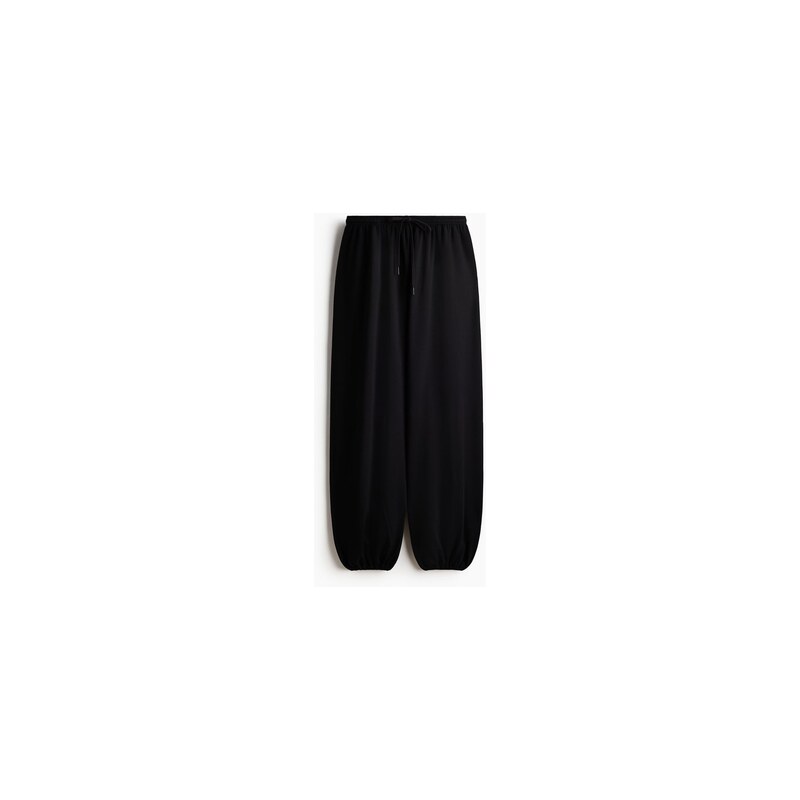 H&M - Balonové kalhoty jogger z viskózové směsi - Černá