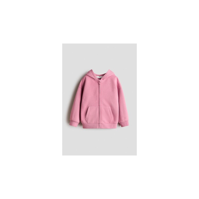 H&M - Oversized bunda na zips měkce česaným rubem - Růžová