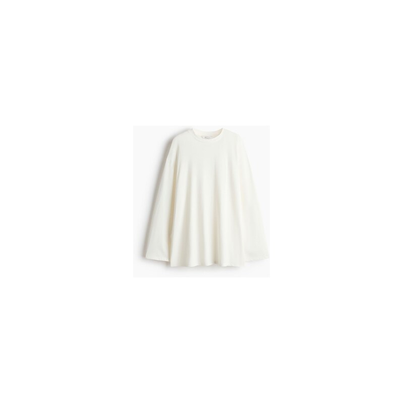 H&M - Bavlněný tops dlouhým rukávem - Krémová