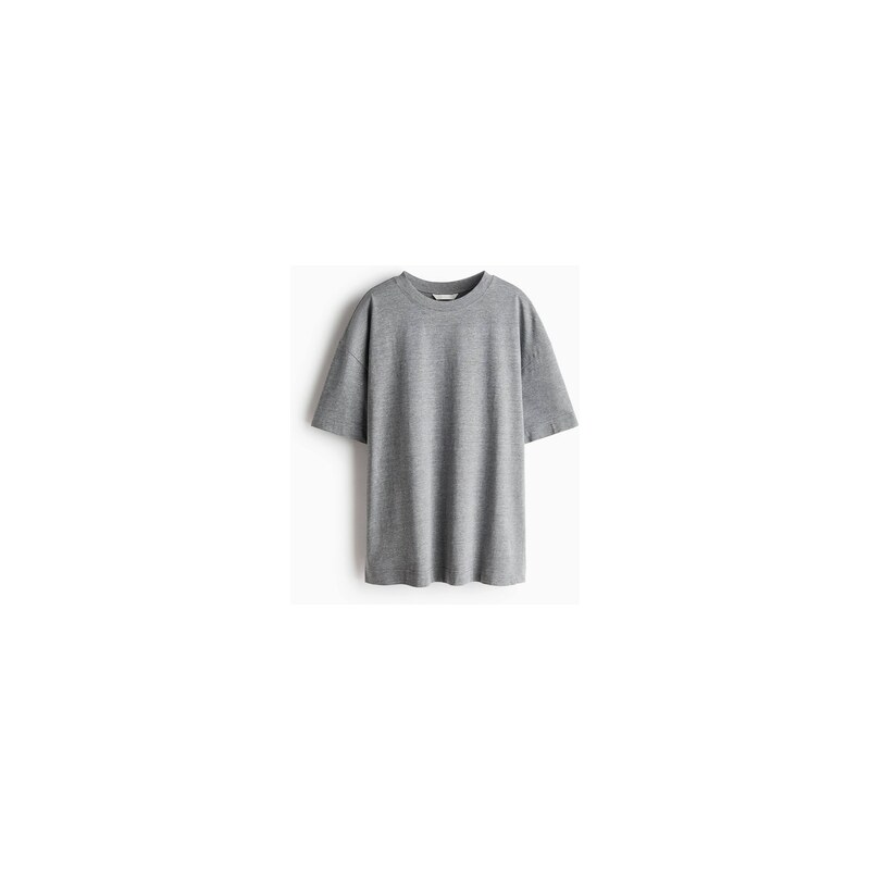 H&M - Oversized tričko - Šedý Melír