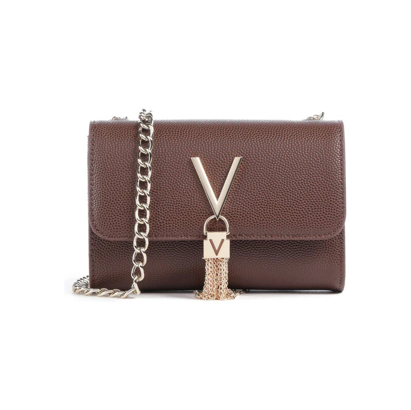 Valentino Bags Divina crossbody kabelka tmavě hnědá